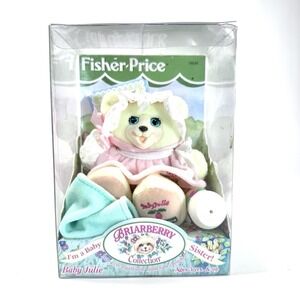Vintage Fisher Price Briarberry Collection Baby Julie Plush Bear Doll 1999 Boxed